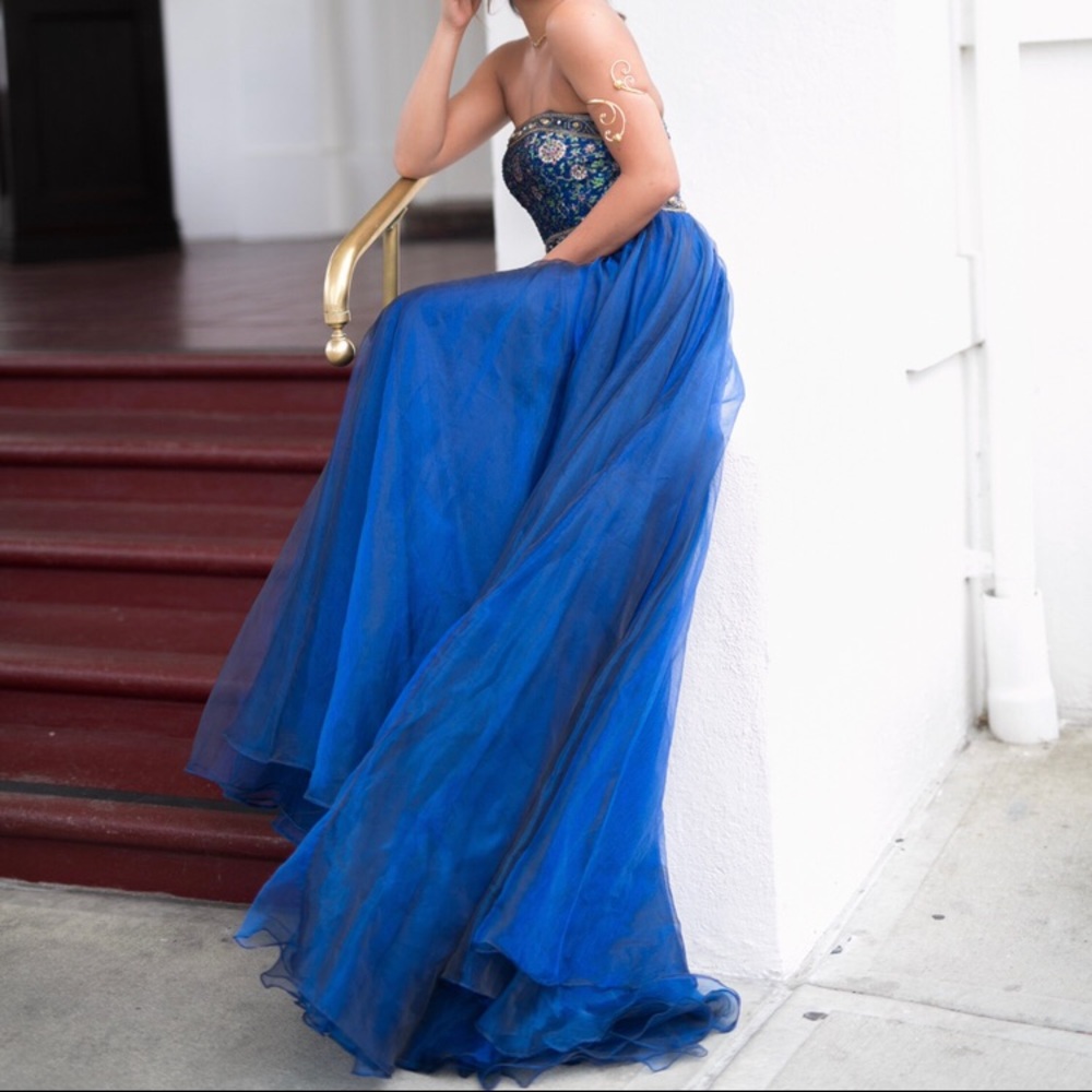 Sherri Hill 50779 Blue Dress